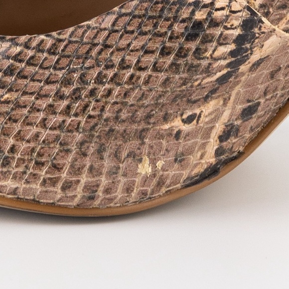 Aldo Snakeskin Heel peach & black women’s 9 - Picture 9 of 10
